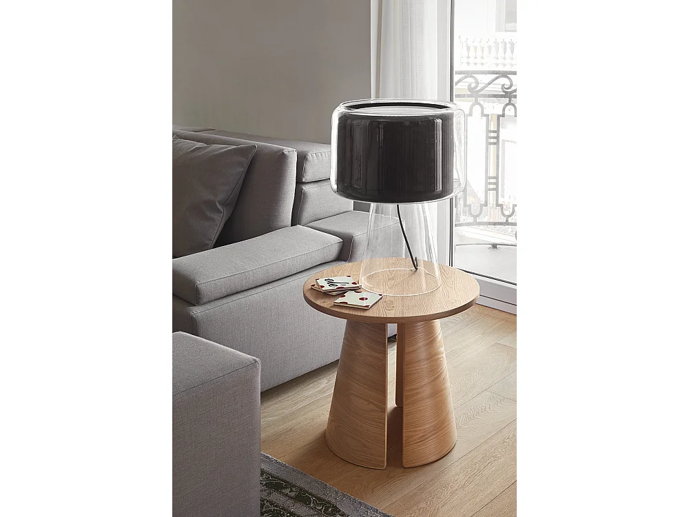 Table de salon en bois naturel Ø50 h50 cm