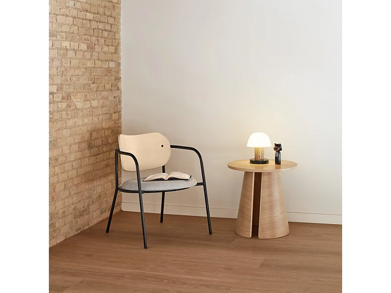 Table de salon en bois naturel Ø50 h50 cm