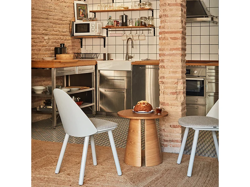 Table de salon en bois naturel Ø50 h50 cm