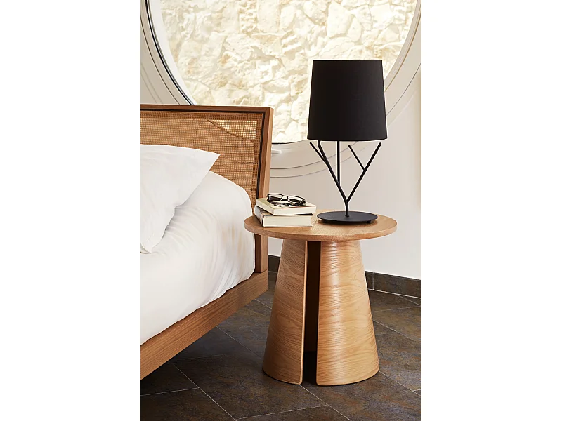 Tavolo per salotto in legno naturale Ø50 h50 cm