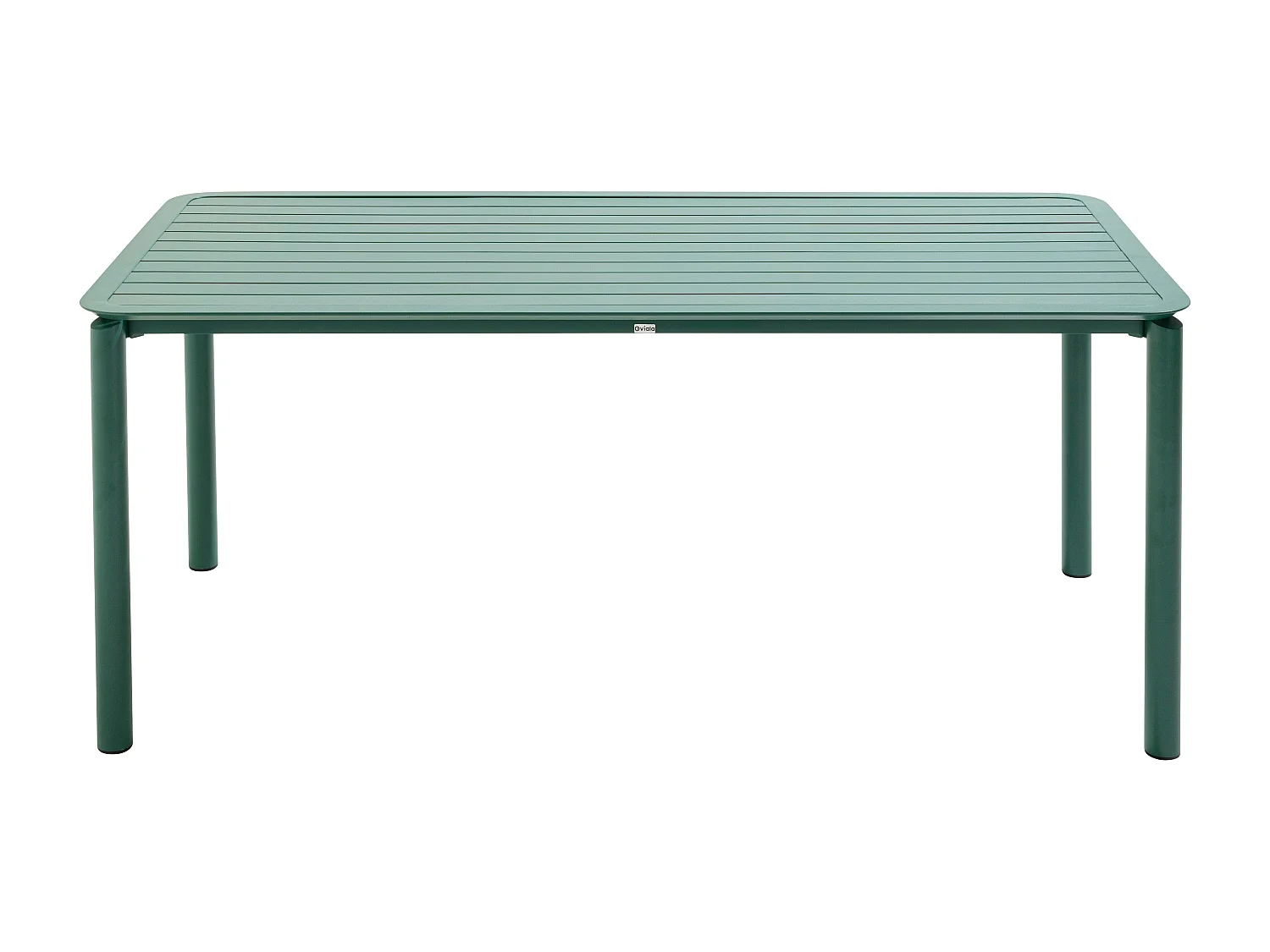 Table de terrasse rectangulaire en aluminium vert foncé
