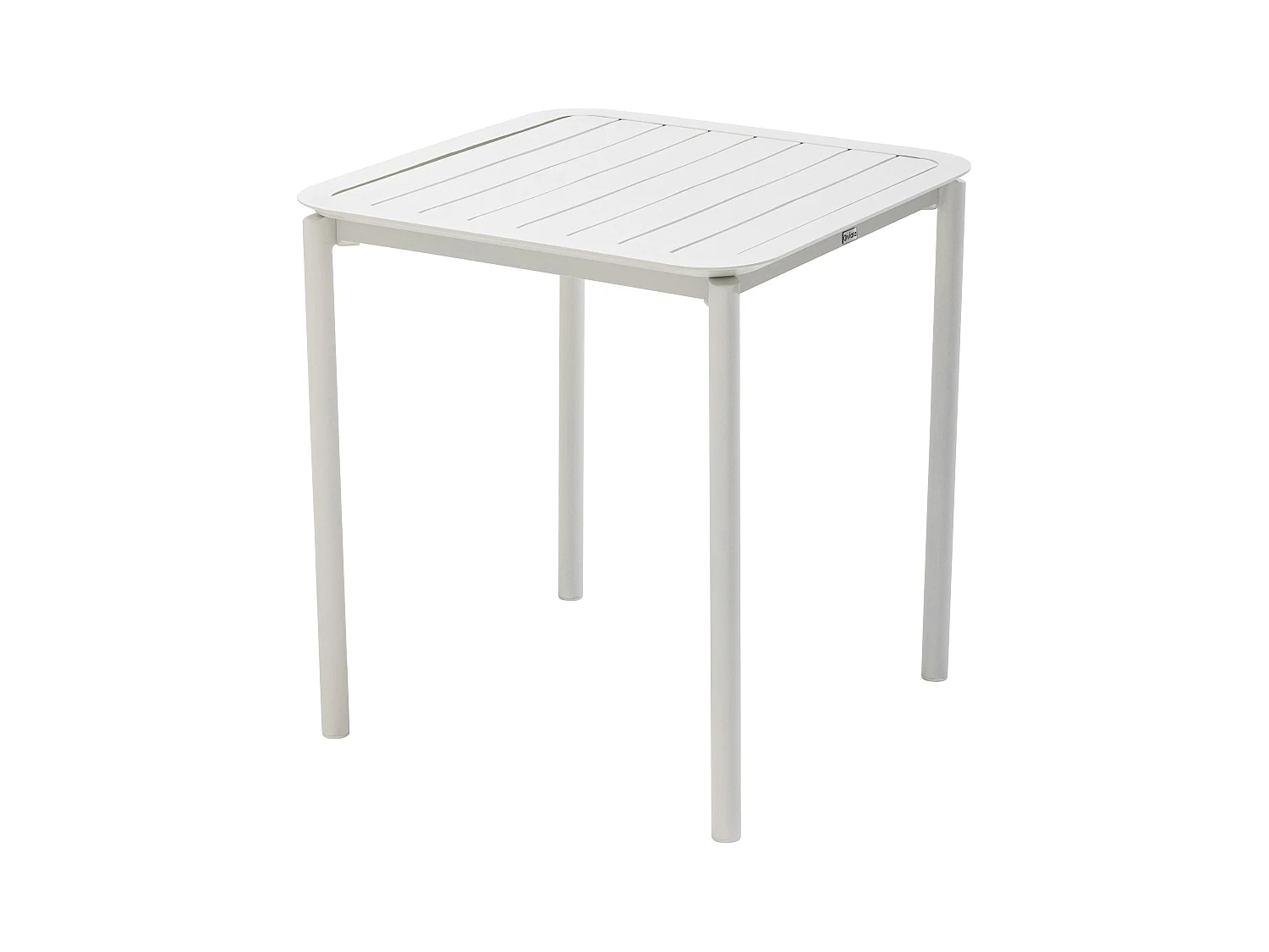 Table carrée de terrasse (70x70cm) blanche
