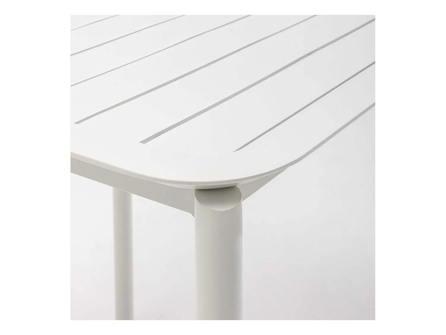 Table carrée de terrasse (70x70cm) blanche
