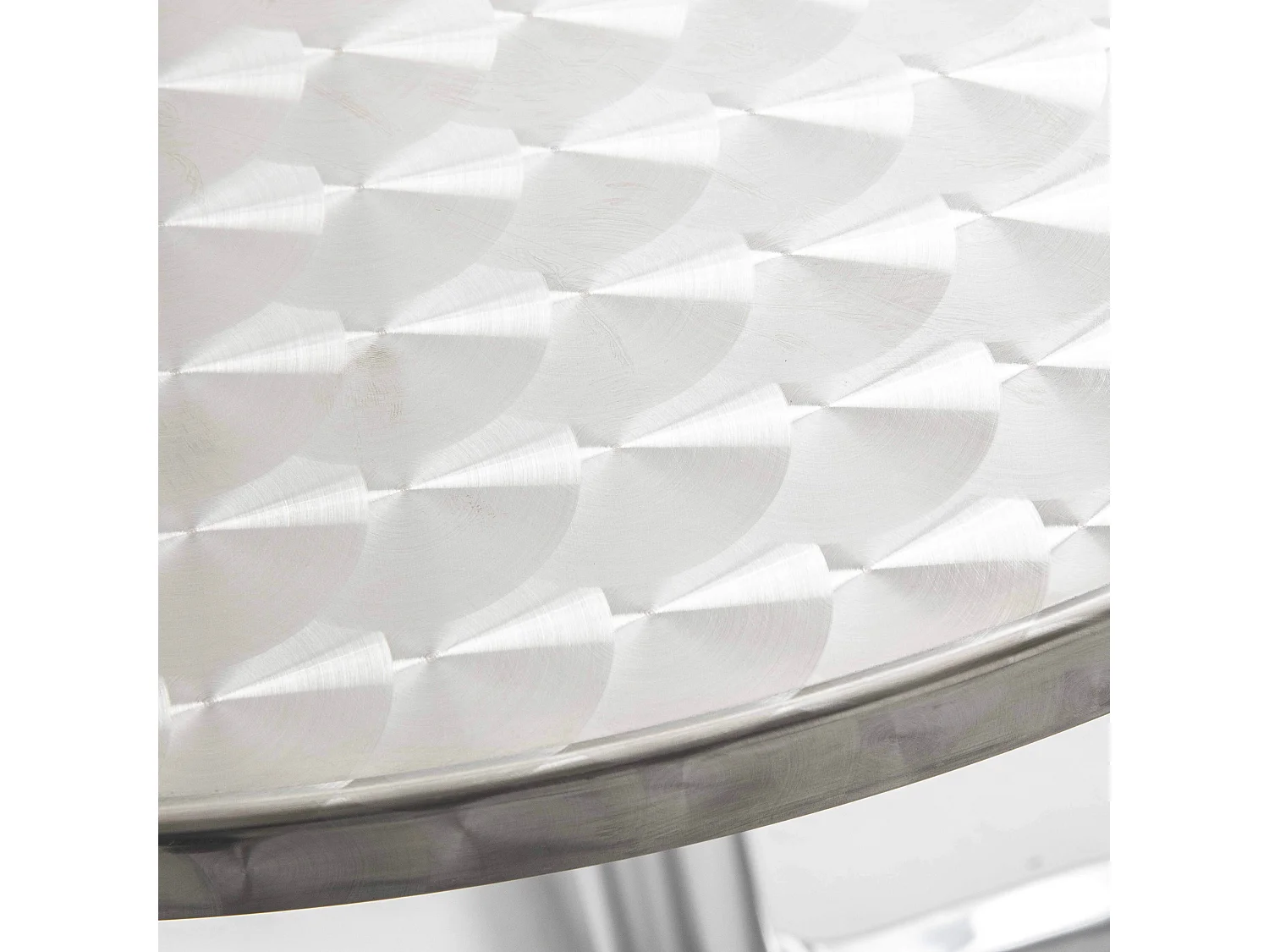 Table bistrot ronde en aluminium