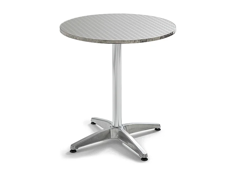 Table bistrot ronde en aluminium