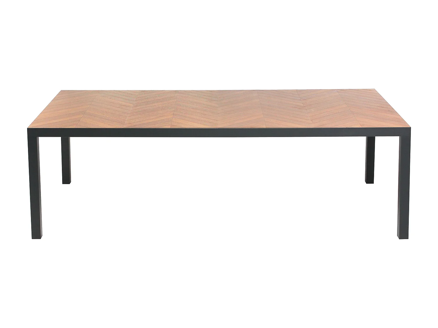 Table de jardin en céramique effet bois chevron - Tivoli