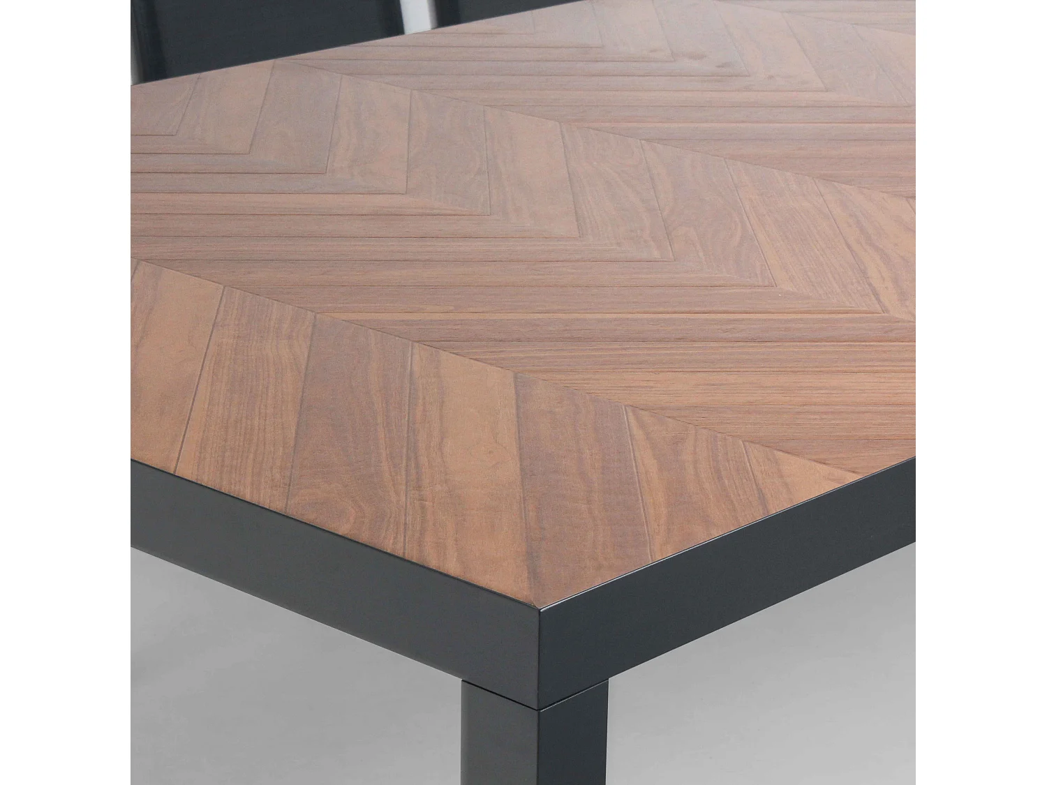 Table de jardin en céramique effet bois chevron - Tivoli