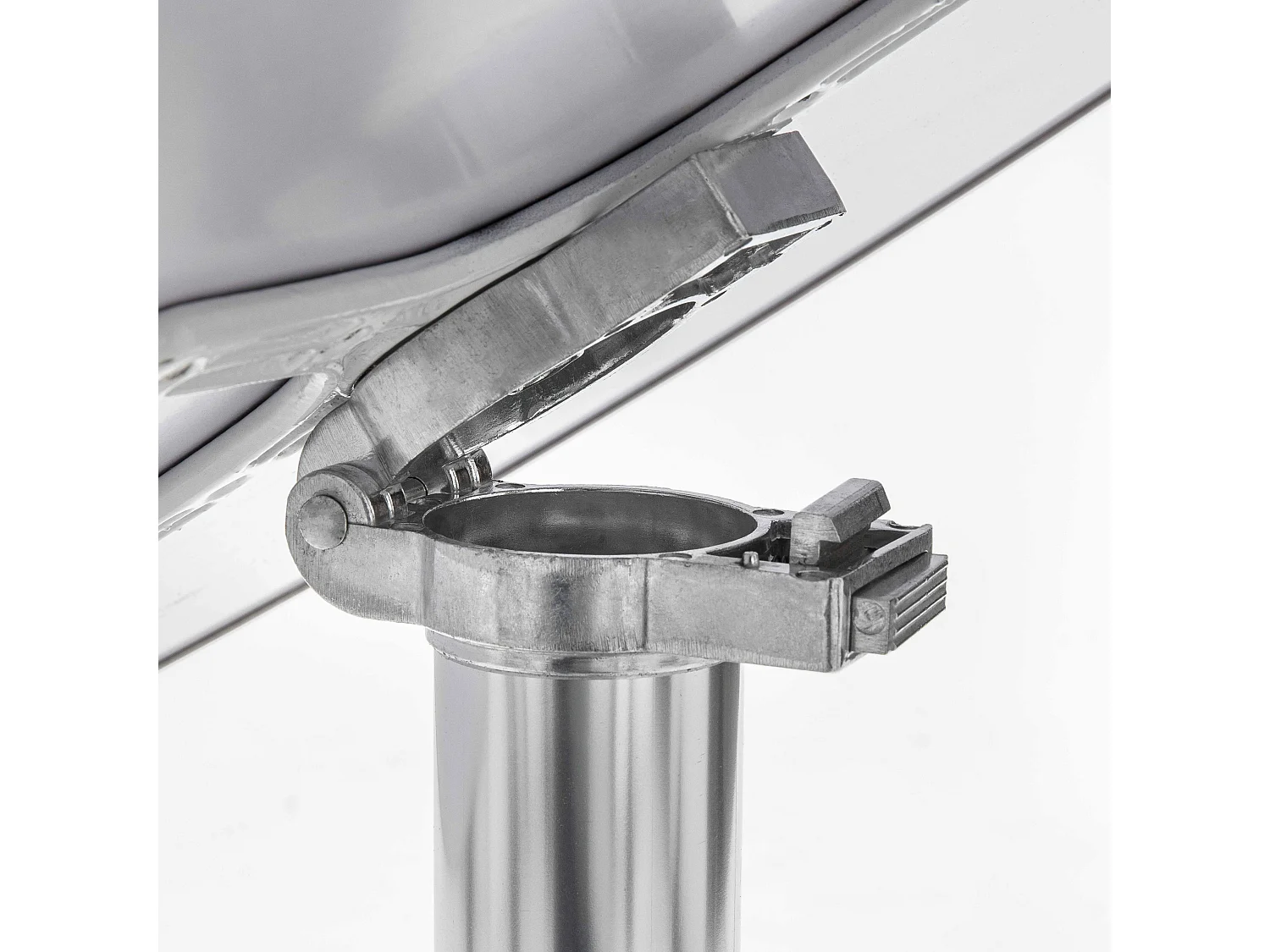 Table de terrasse inclinable ronde en aluminium