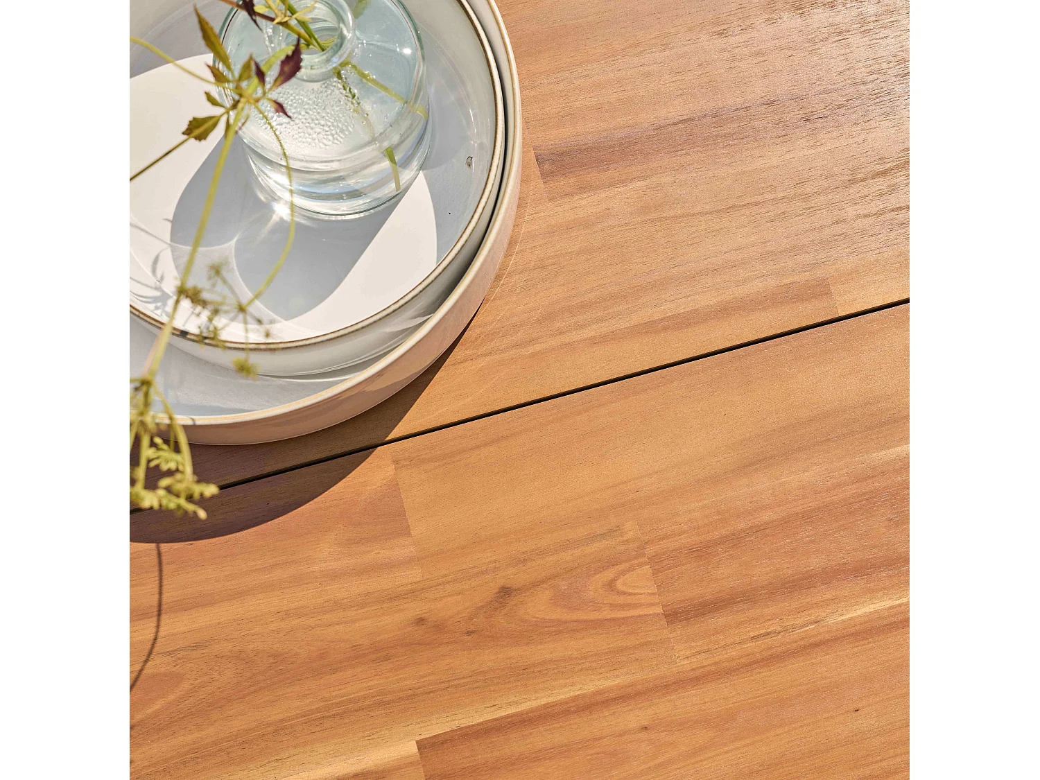 Table de jardin en bois d'acacia et aluminium