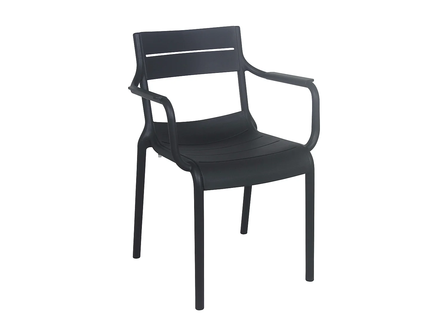 Fauteuil noir de terrasse en plastique