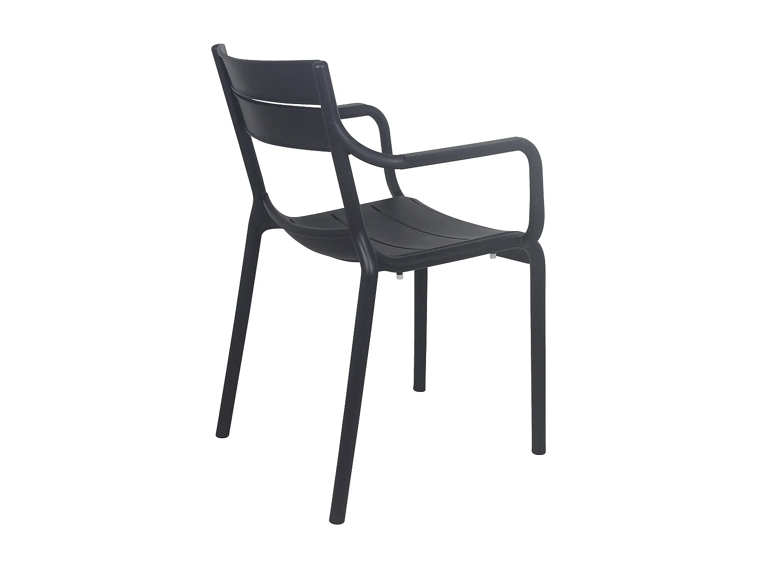 Fauteuil noir de terrasse en plastique