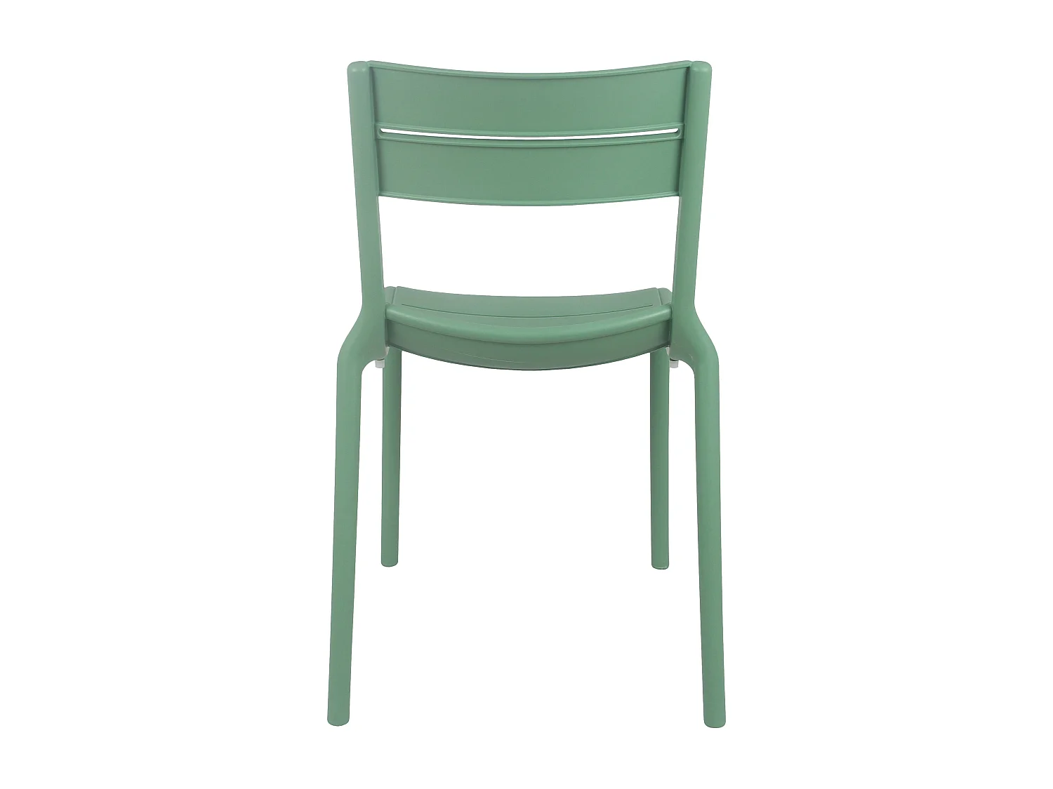 Lot de 4 chaises de terrasse en plastique vert sauge