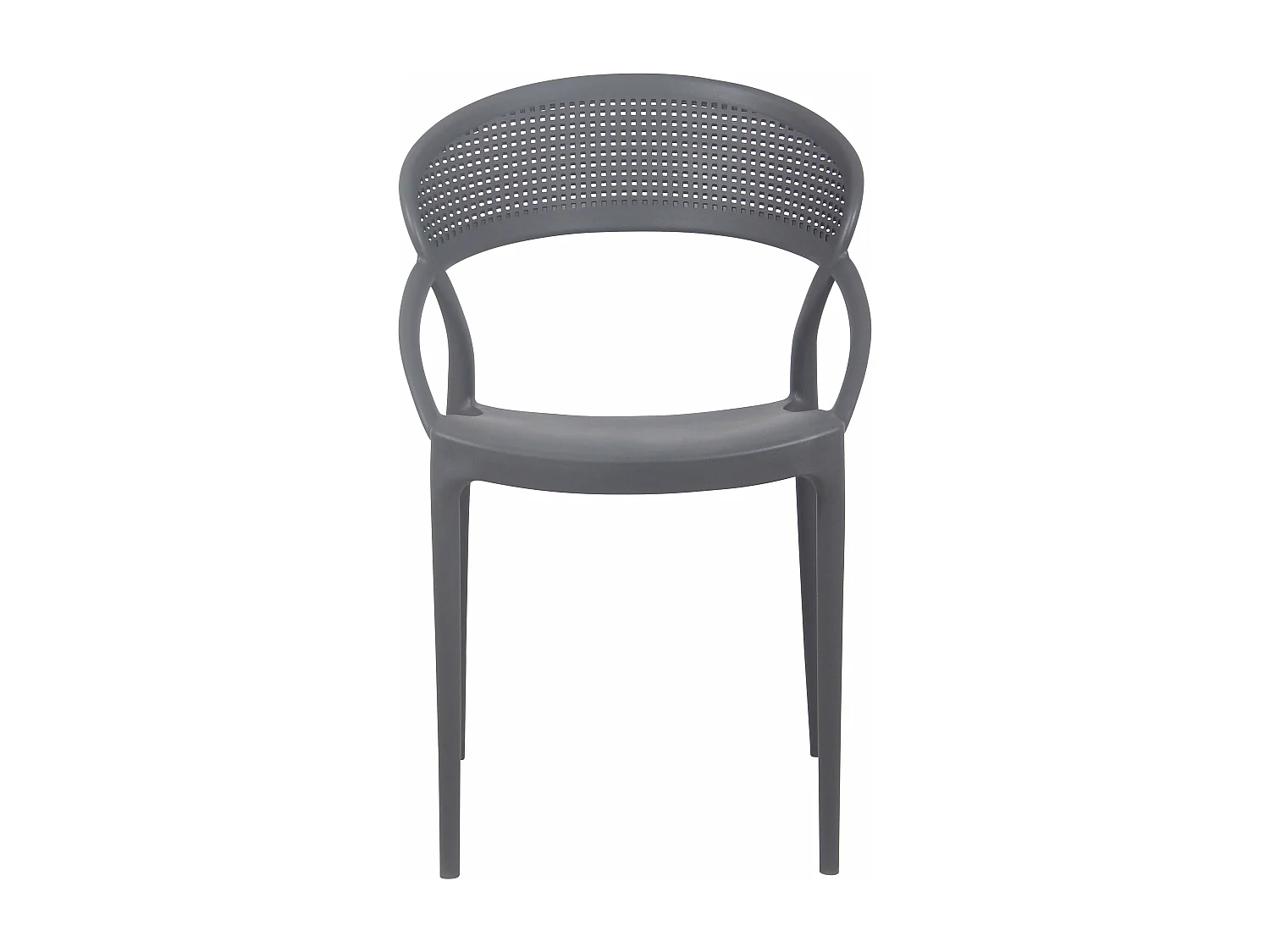 Lot de 4 chaises de terrasse grises