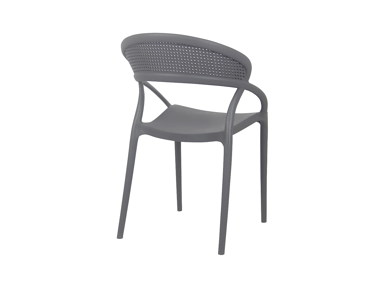 Lot de 4 chaises de terrasse grises