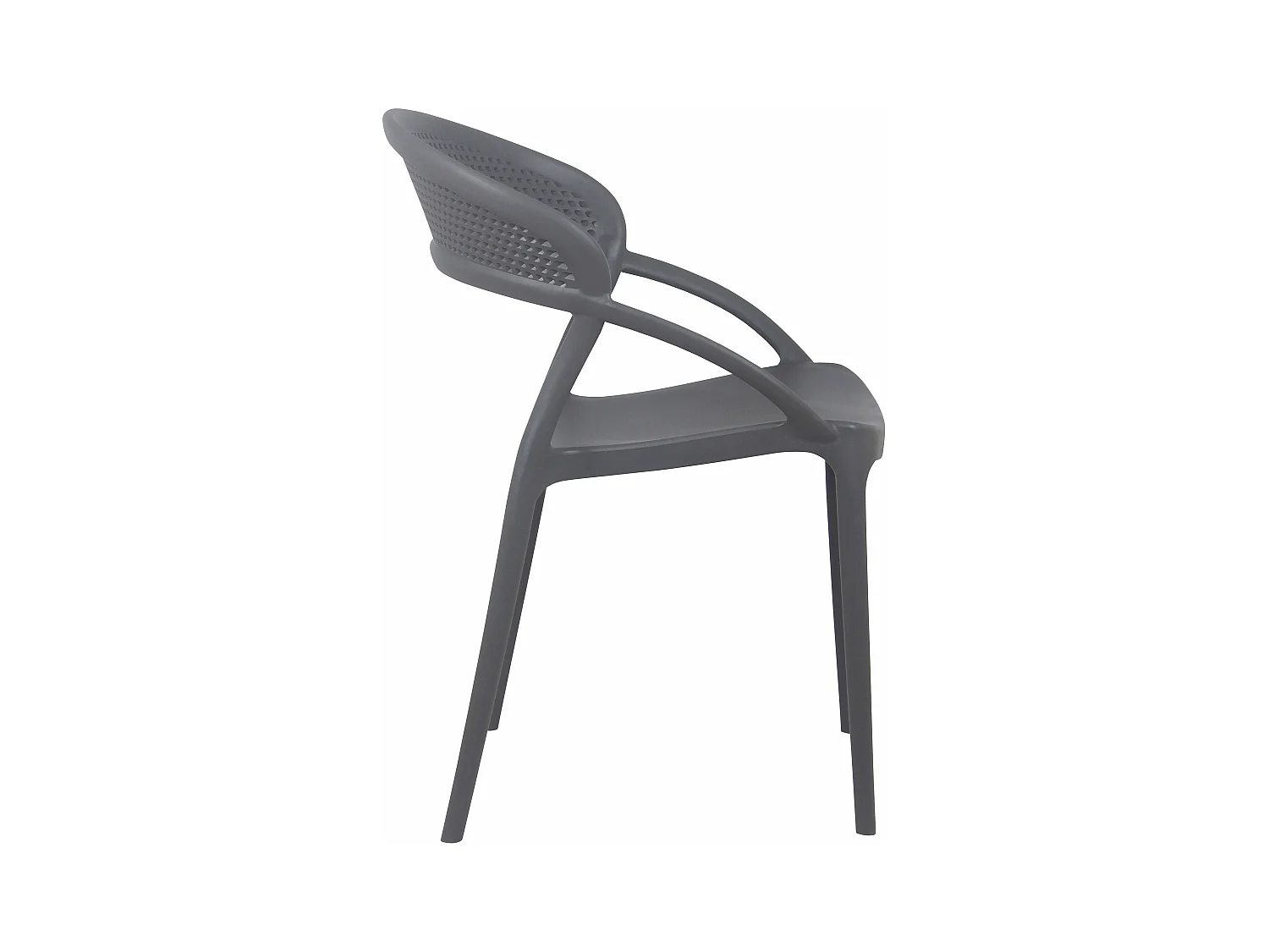 Lot de 4 chaises de terrasse grises