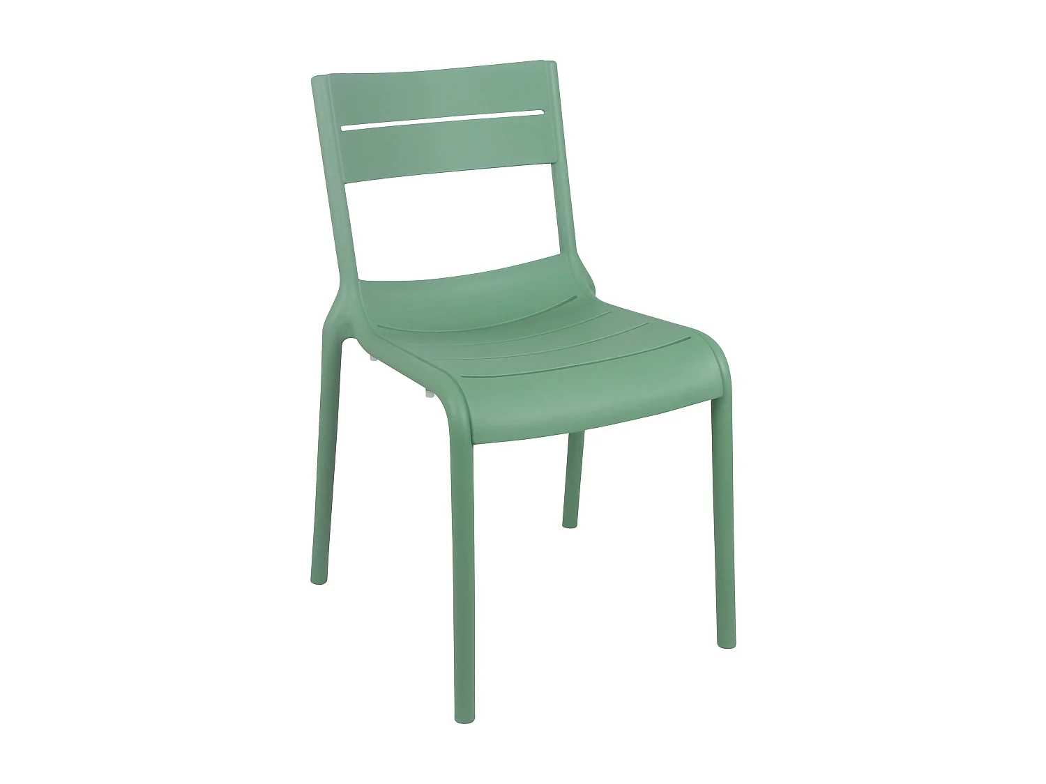 Chaise verte sauge de terrasse en plastique