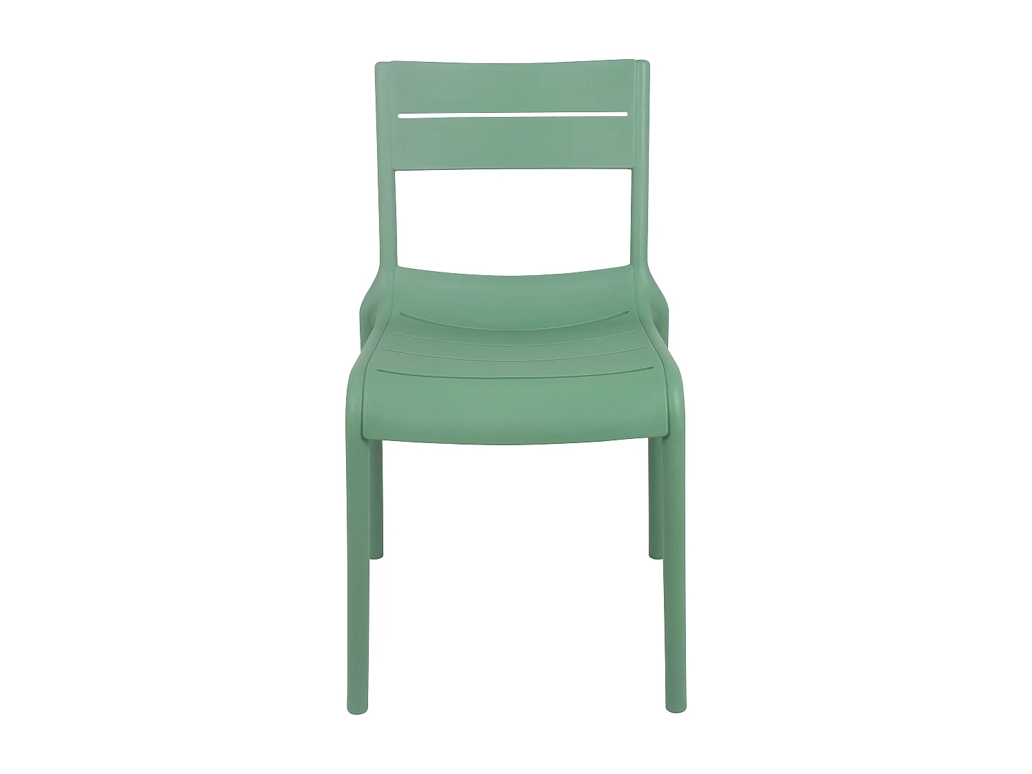 Chaise verte sauge de terrasse en plastique