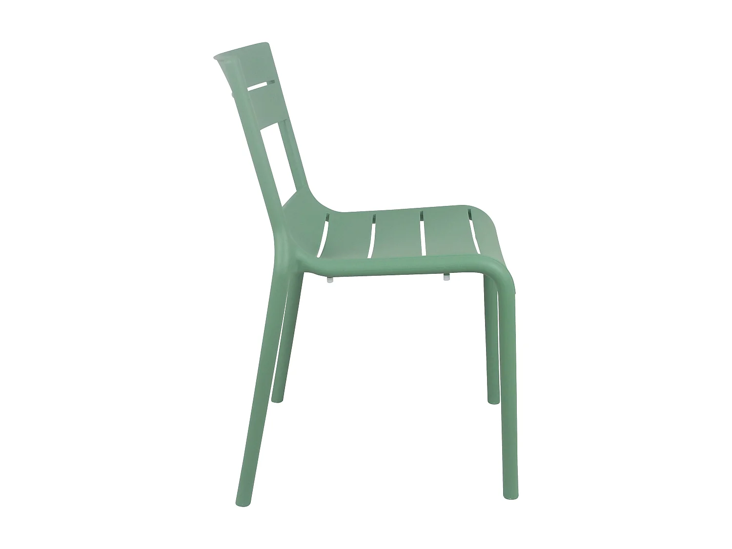 Chaise verte sauge de terrasse en plastique