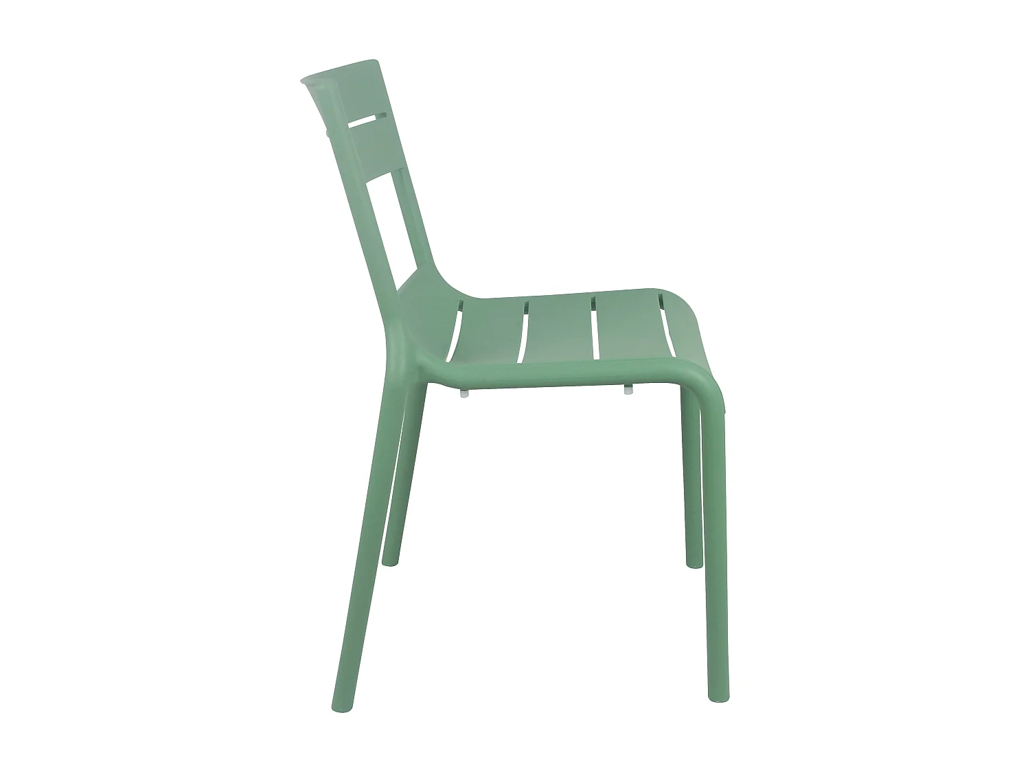 Chaise verte sauge de terrasse en plastique