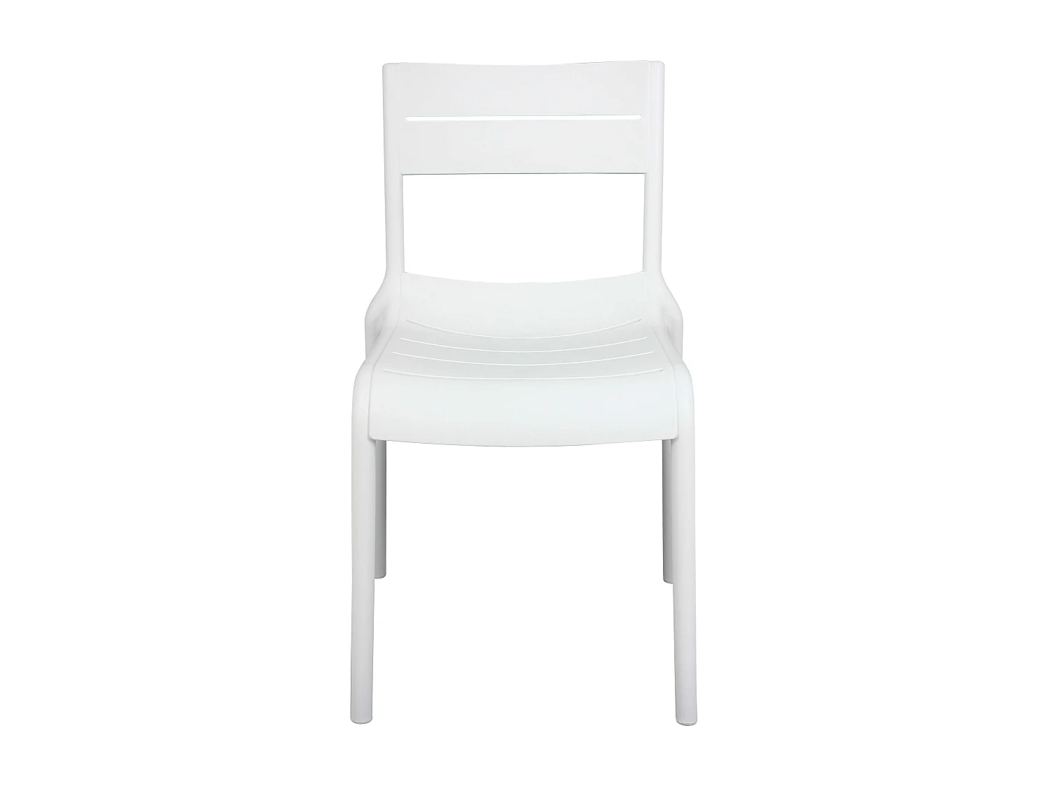Chaise blanche de terrasse en plastique