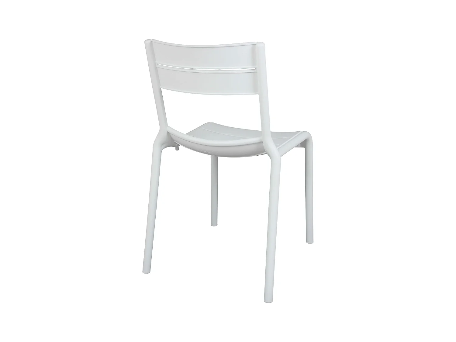 Chaise blanche de terrasse en plastique