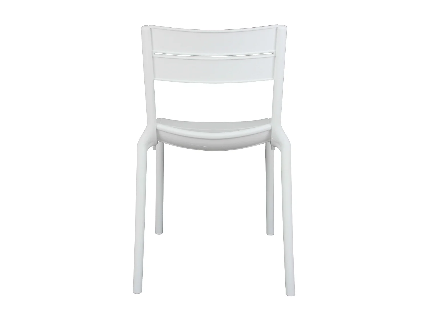 Chaise blanche de terrasse en plastique
