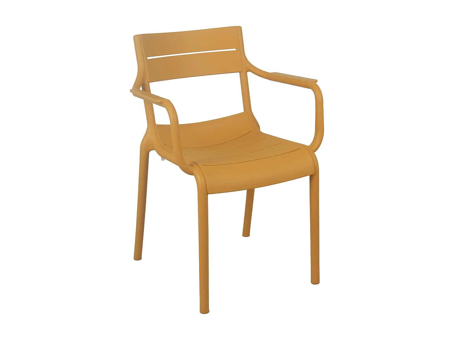 Fauteuil de terrasse en plastique jaune clair