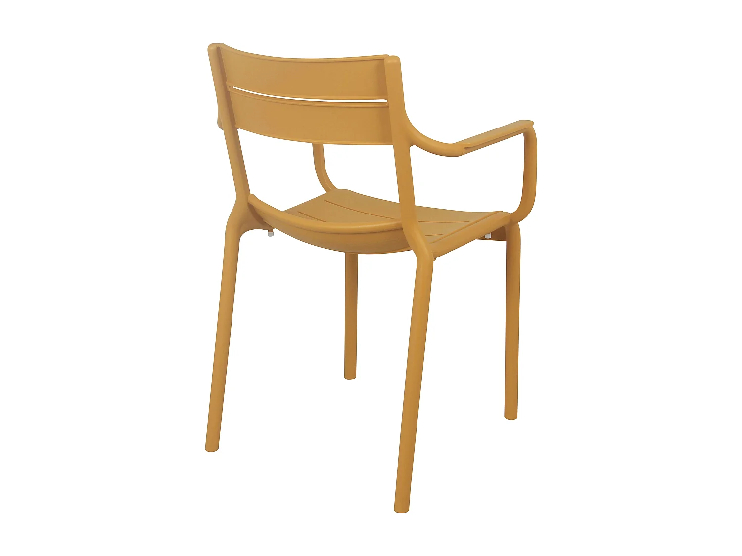 Fauteuil de terrasse en plastique jaune clair