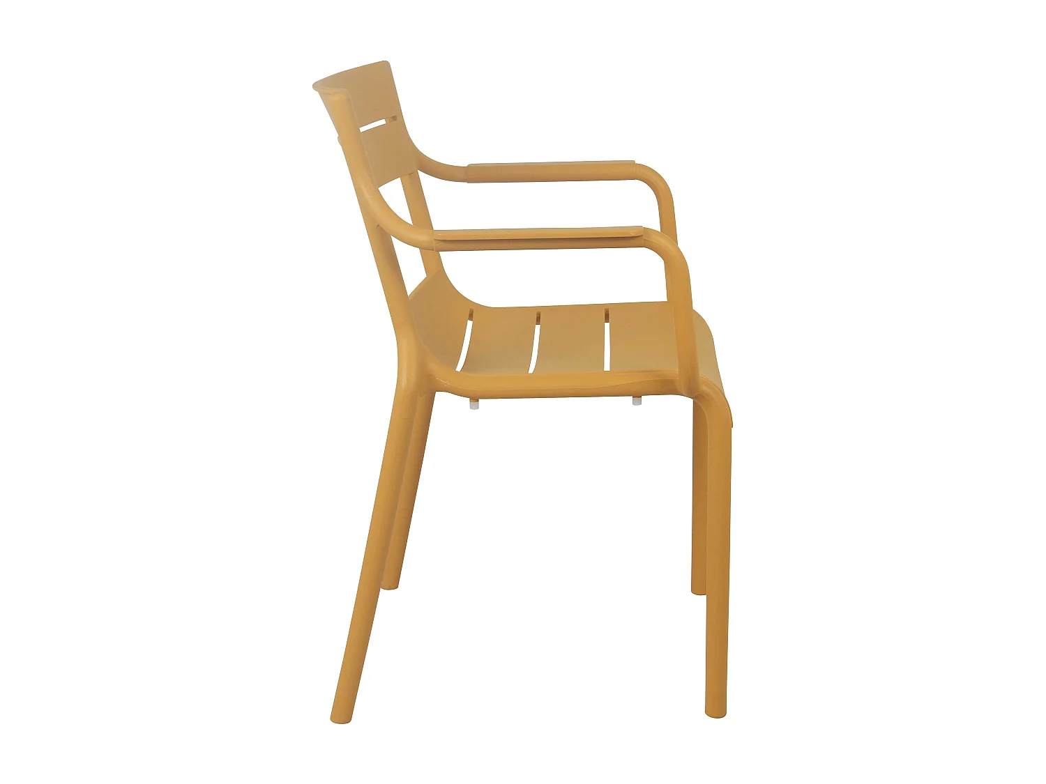 Fauteuil de terrasse en plastique jaune clair