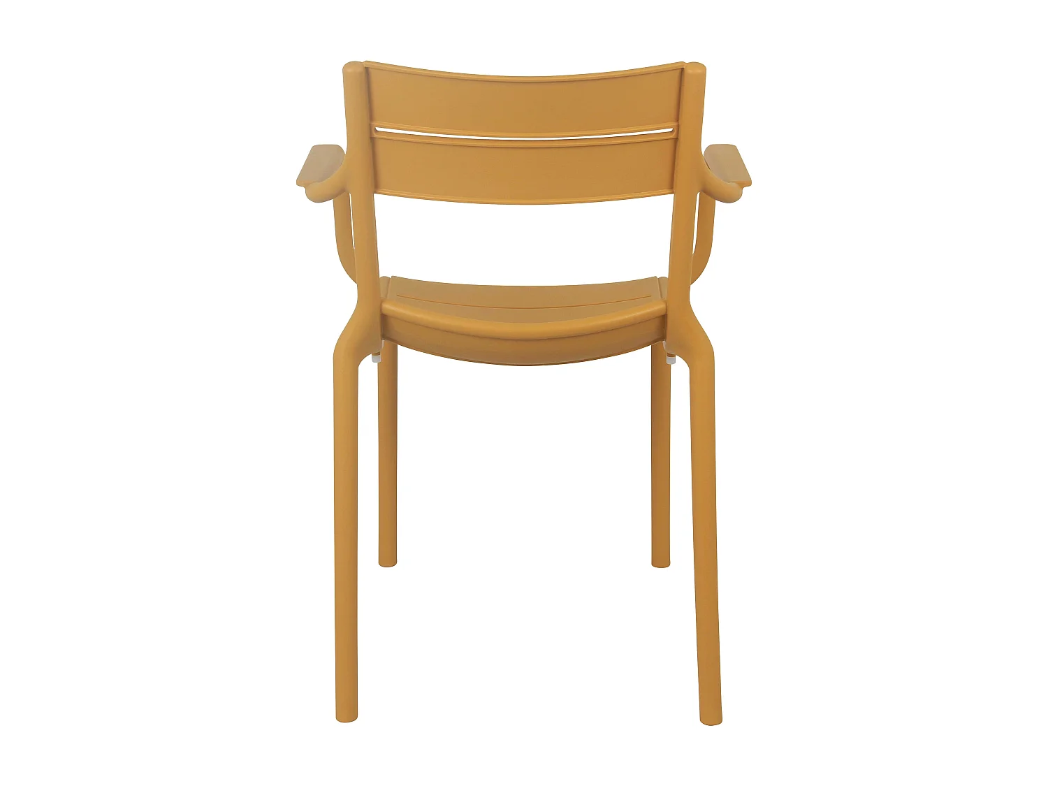 Fauteuil de terrasse en plastique jaune clair