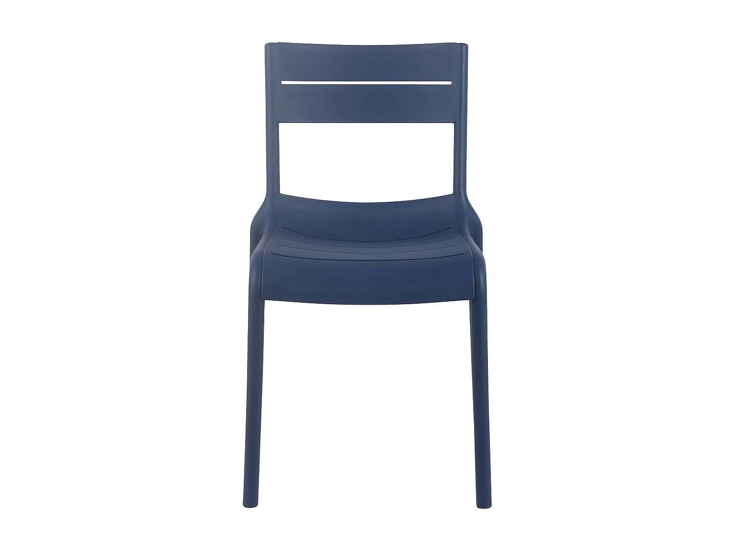 Chaise de terrasse en plastique bleu pacific