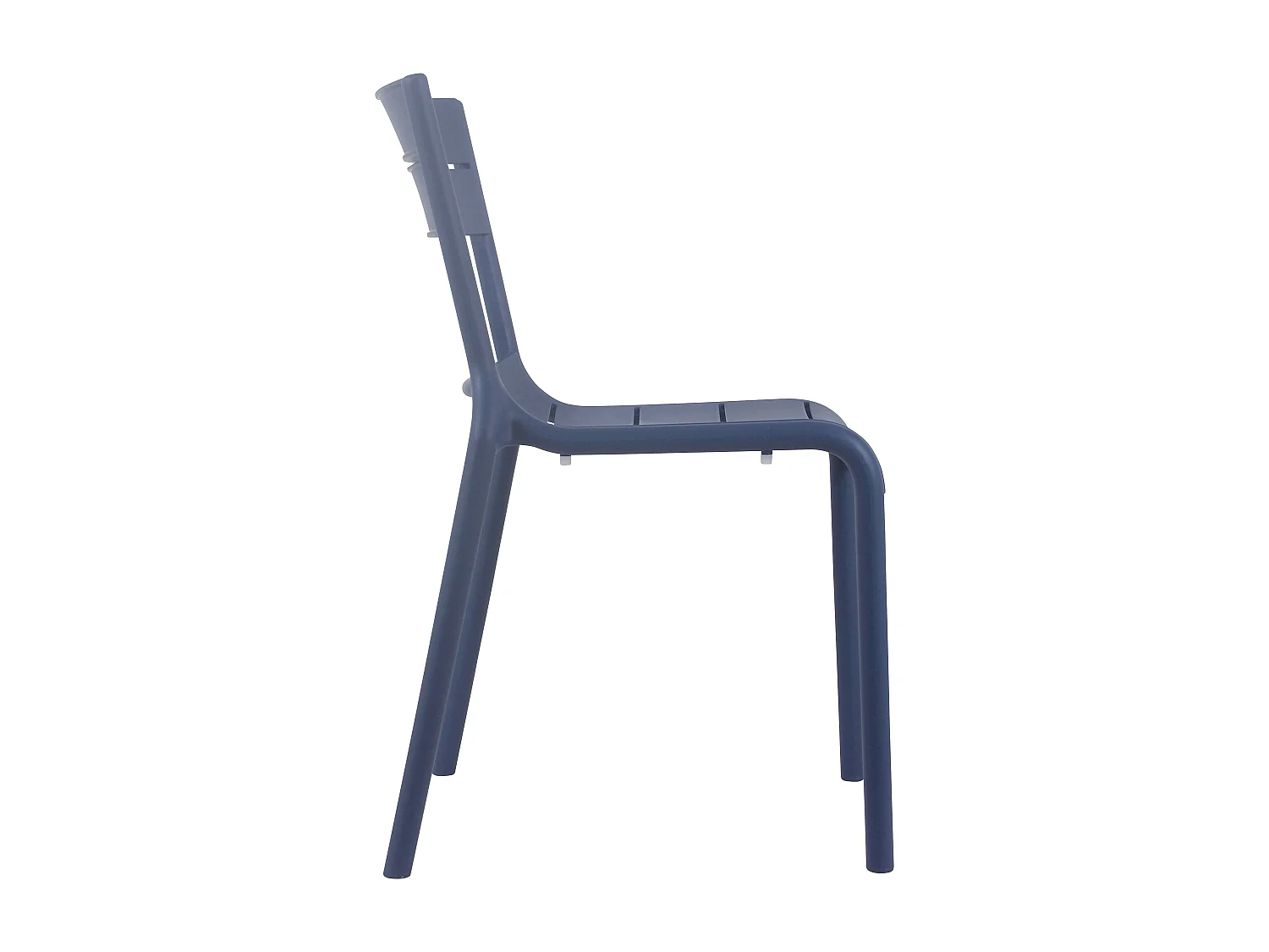 Chaise de terrasse en plastique bleu pacific