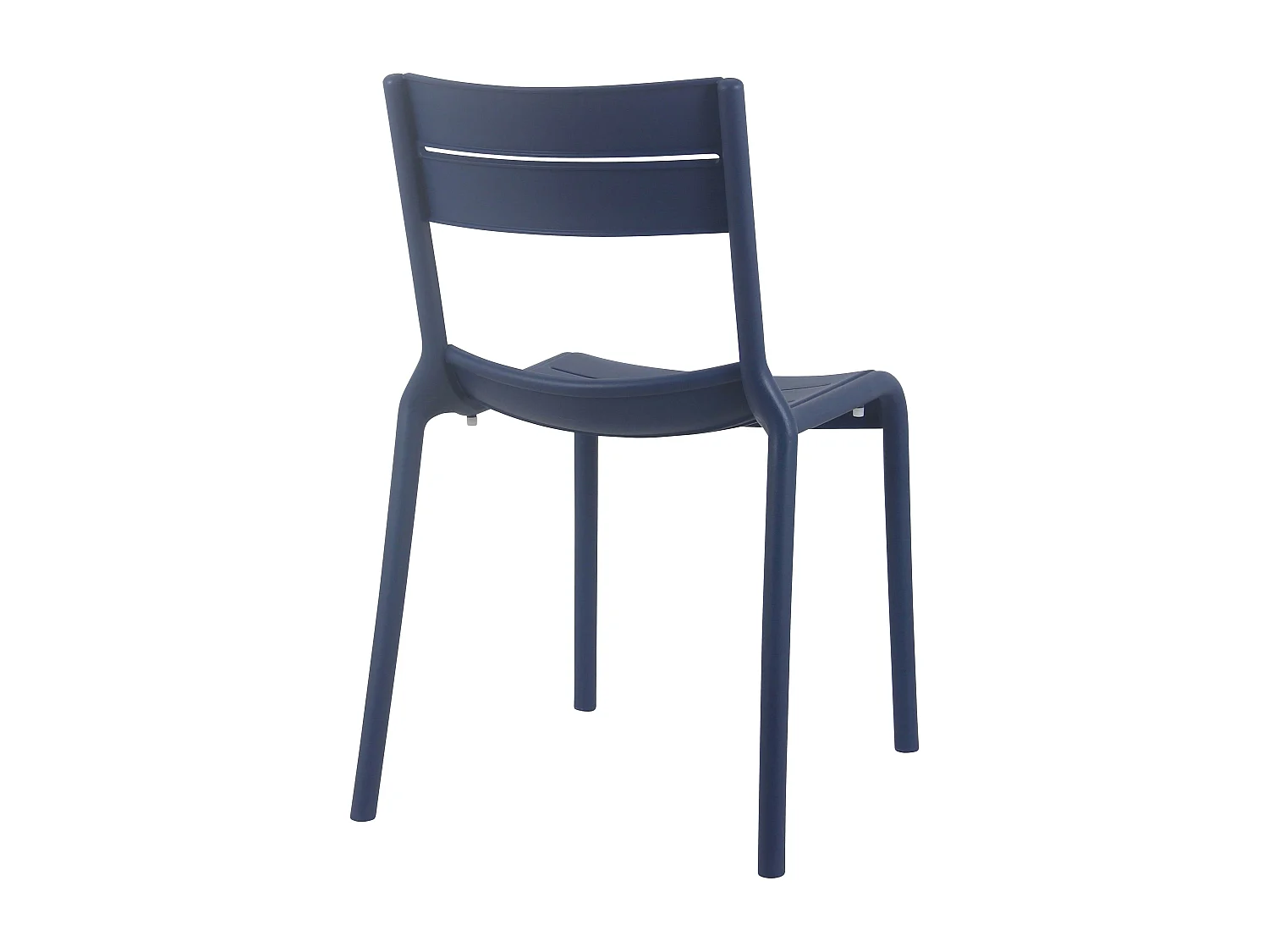 Chaise de terrasse en plastique bleu pacific