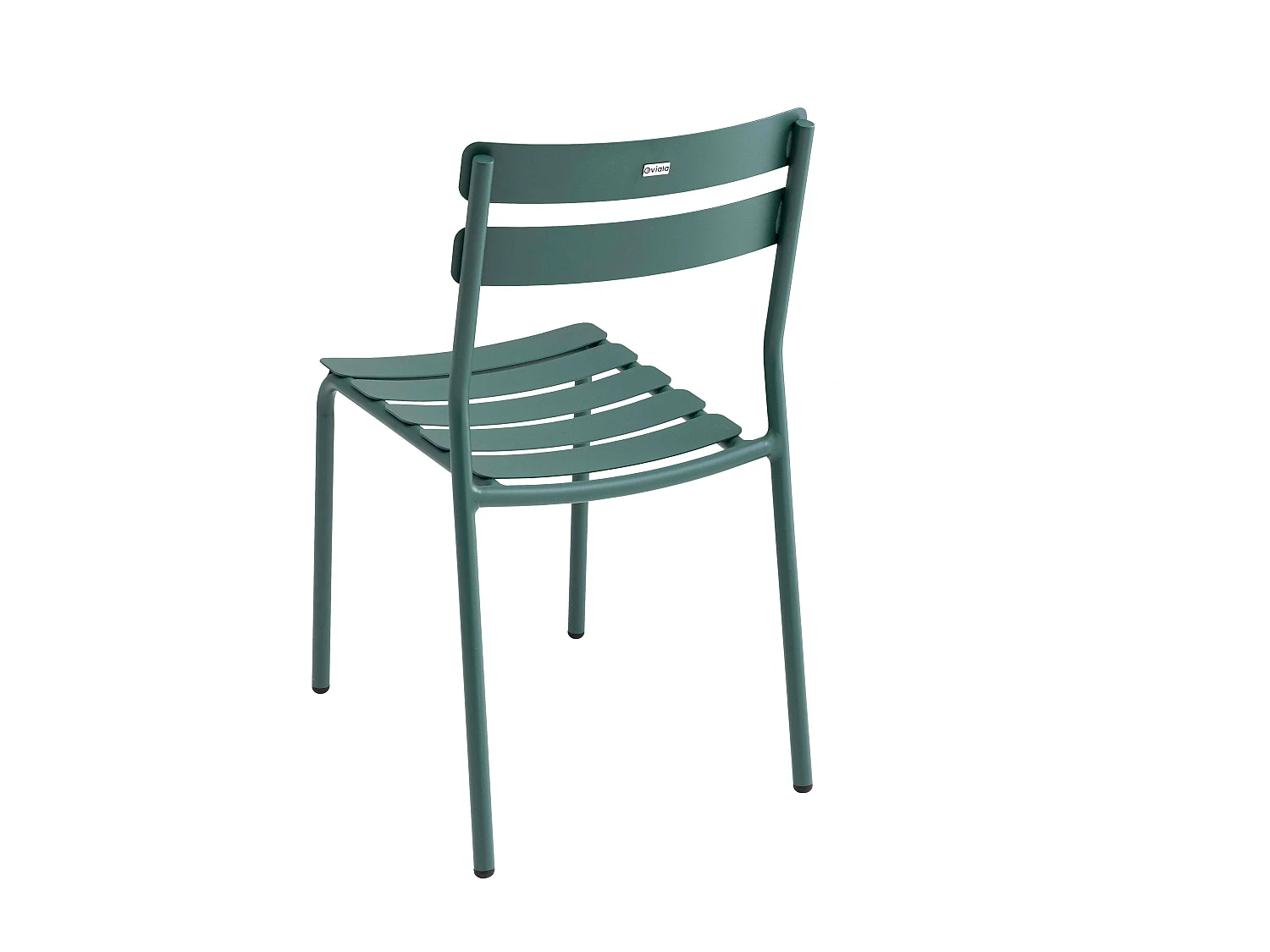 Chaise de terrasse en aluminium vert foncé