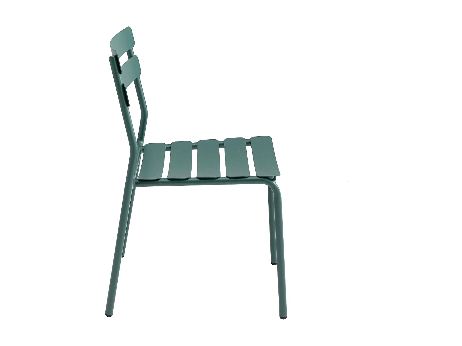 Chaise de terrasse en aluminium vert foncé