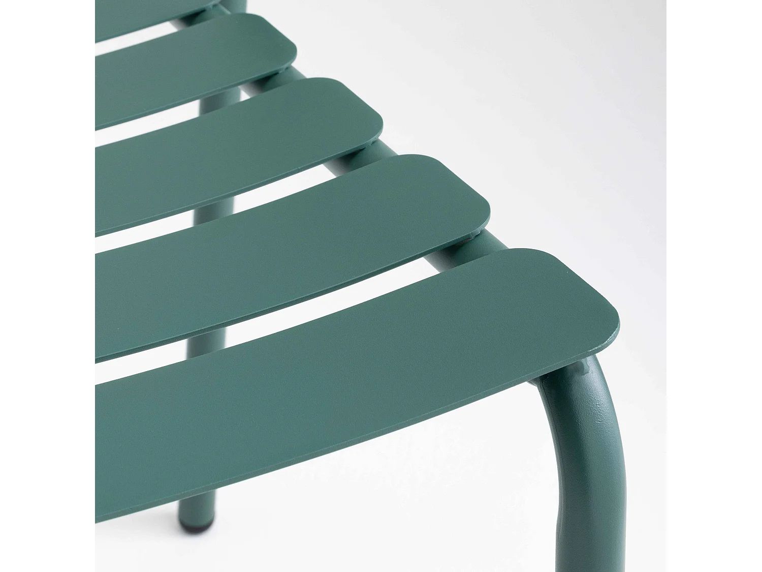 Chaise de terrasse en aluminium vert foncé