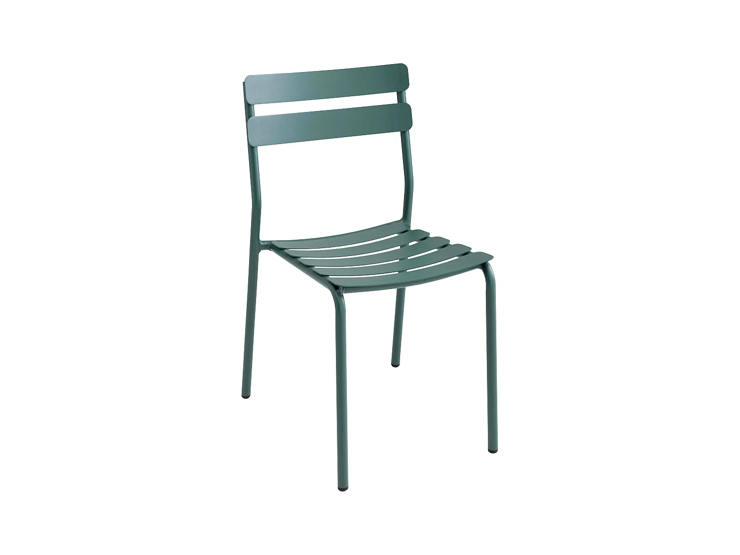 Chaise de terrasse en aluminium vert foncé