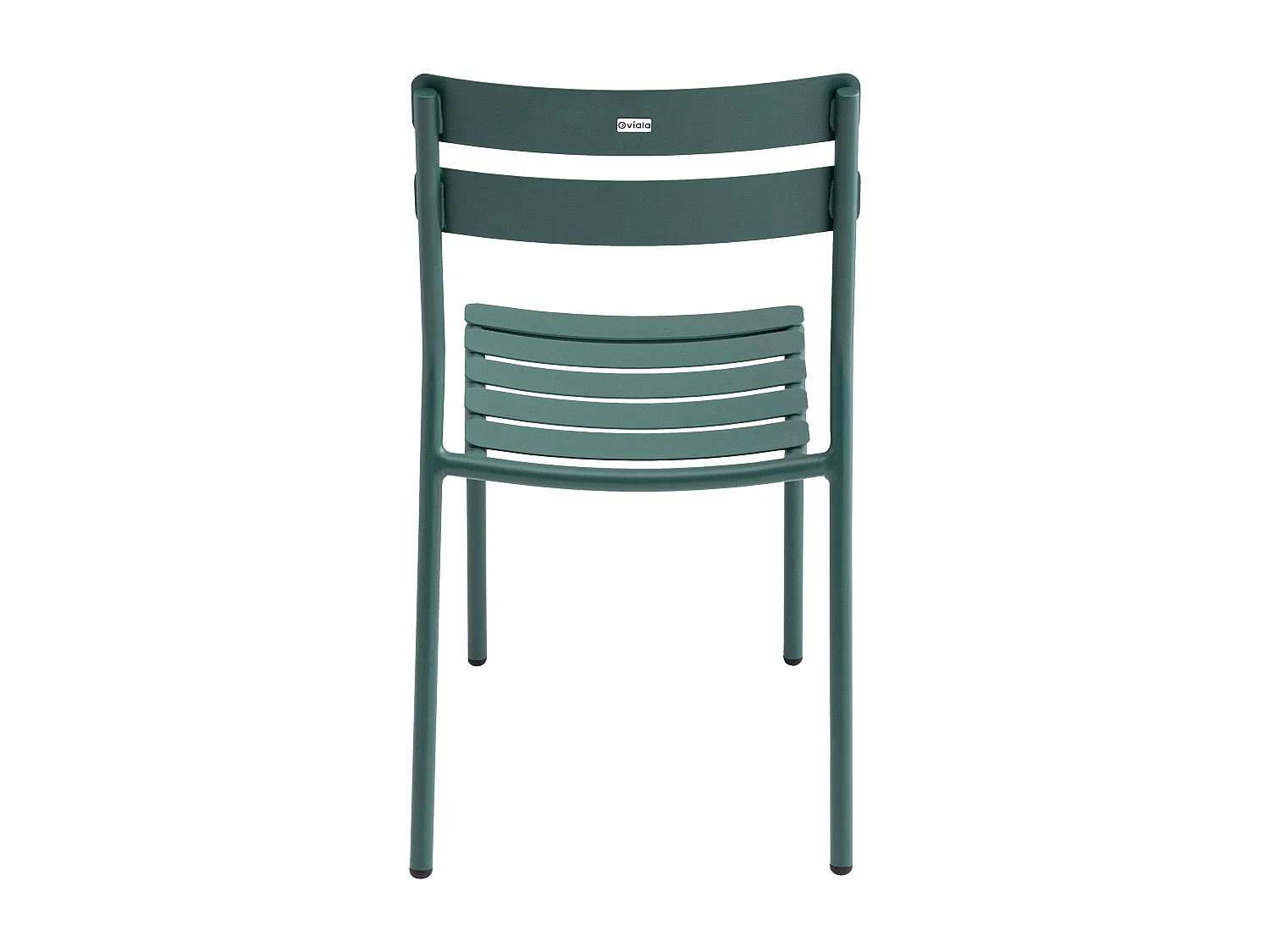 Chaise de terrasse en aluminium vert foncé