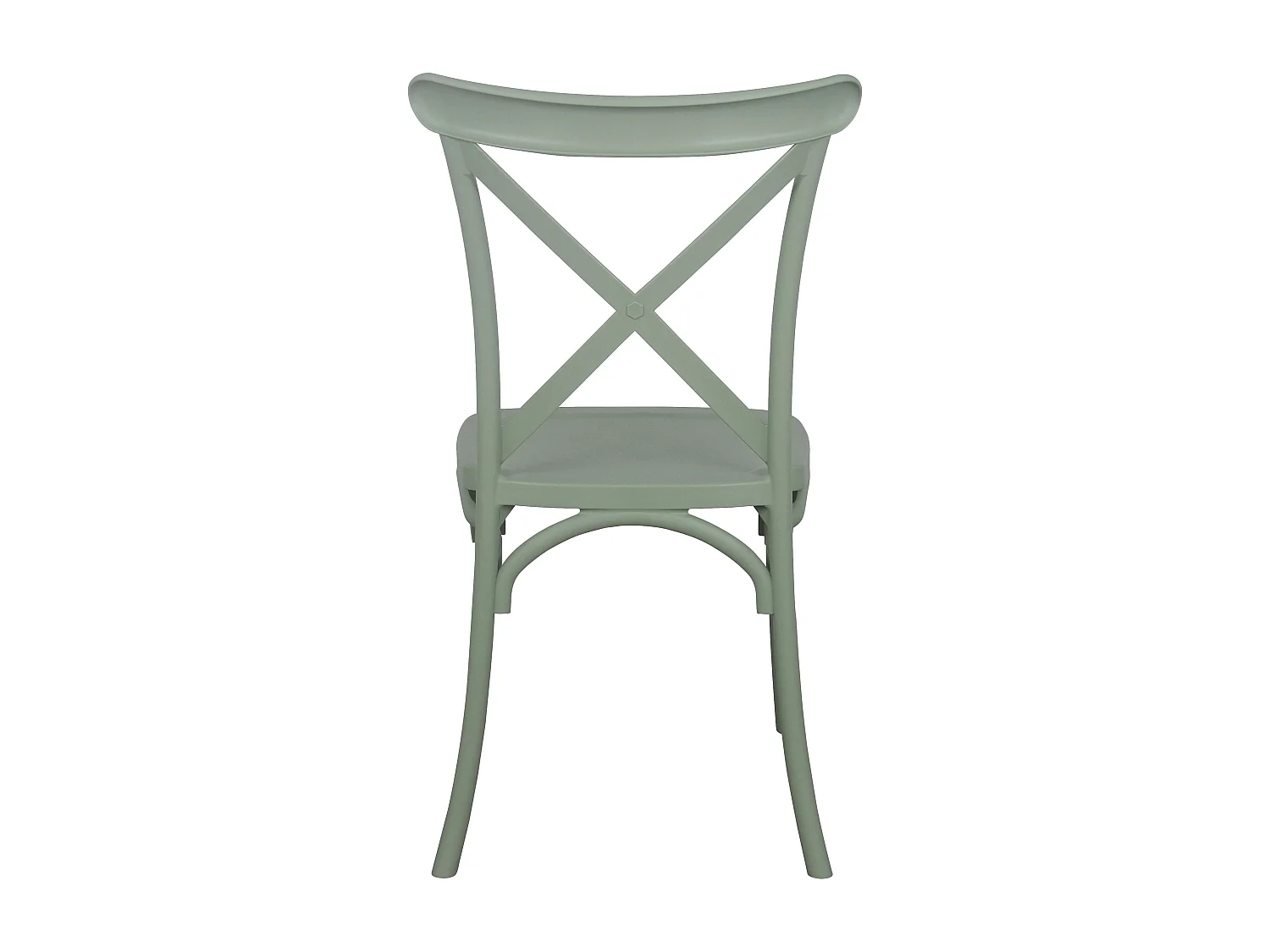 Chaise de terrasse empilable en plastique vert sauge