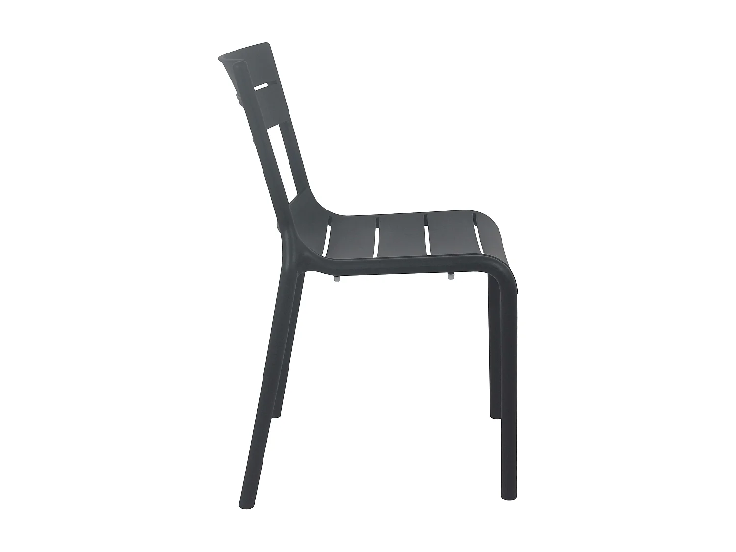 Zwarte kunststof terrasstoel