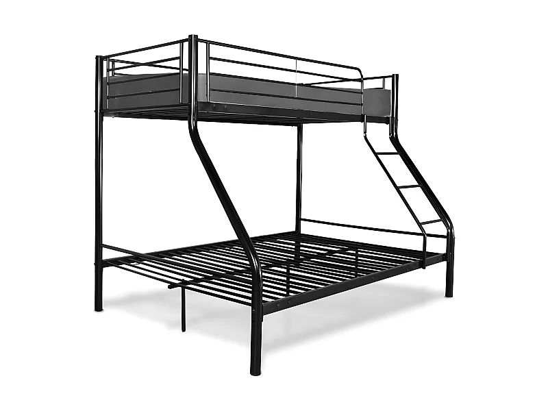 Beliche de Casal Metal Preto + 1 Colchão Superior (90x190cm)