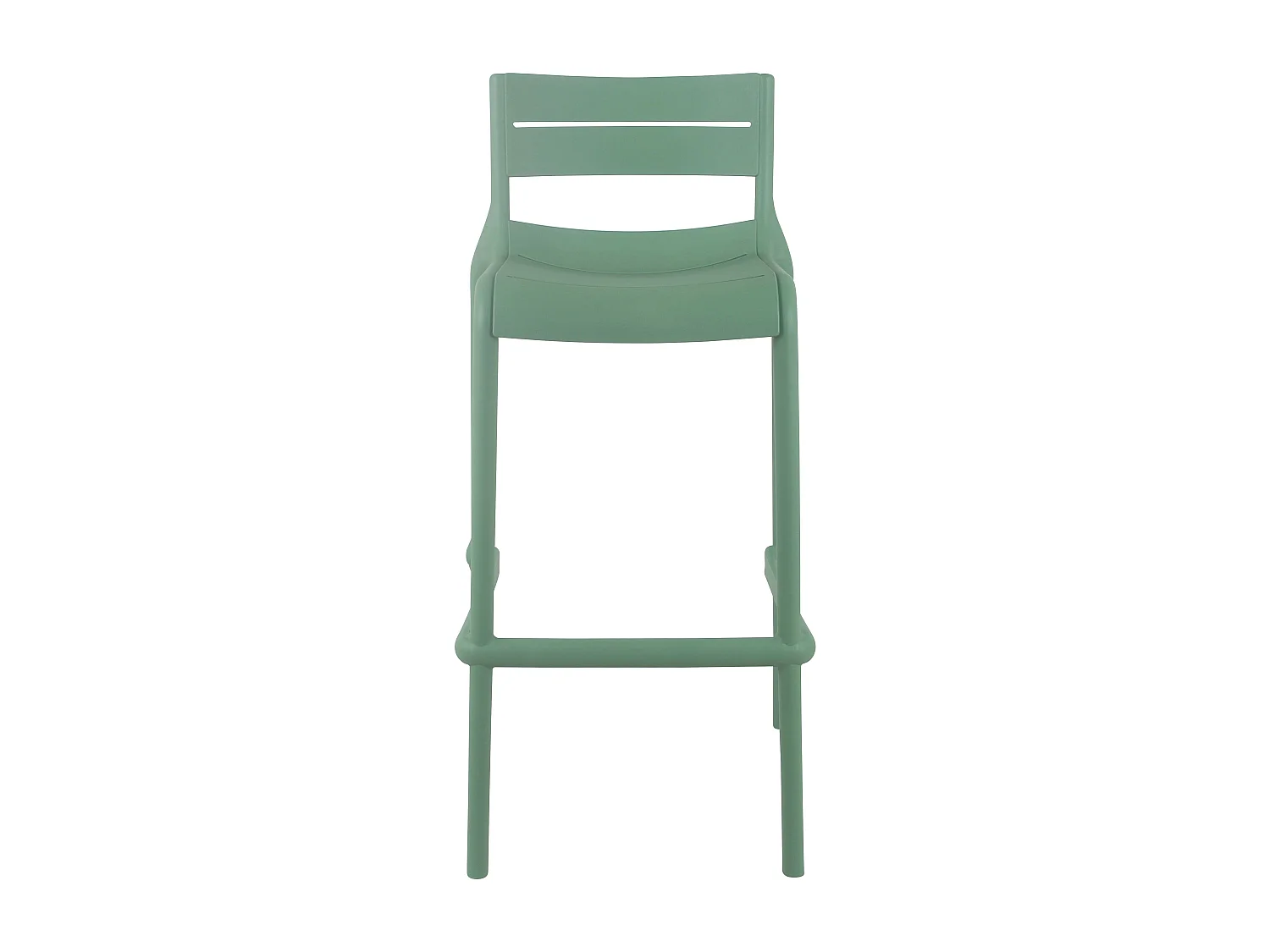 Chaise haute vert sauge de terrasse en plastique