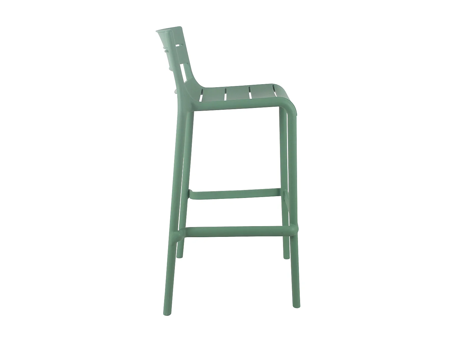 Chaise haute vert sauge de terrasse en plastique