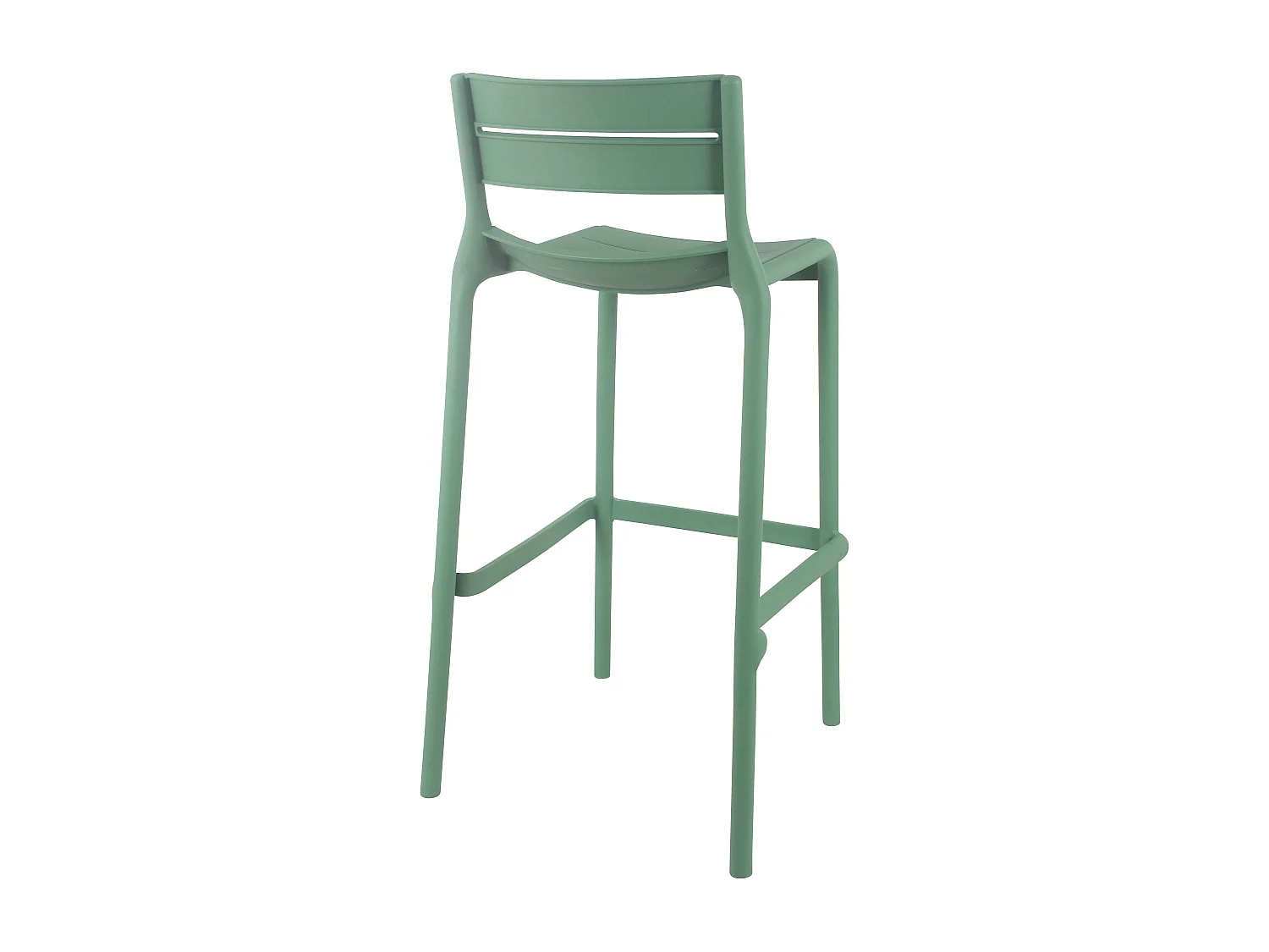 Chaise haute vert sauge de terrasse en plastique