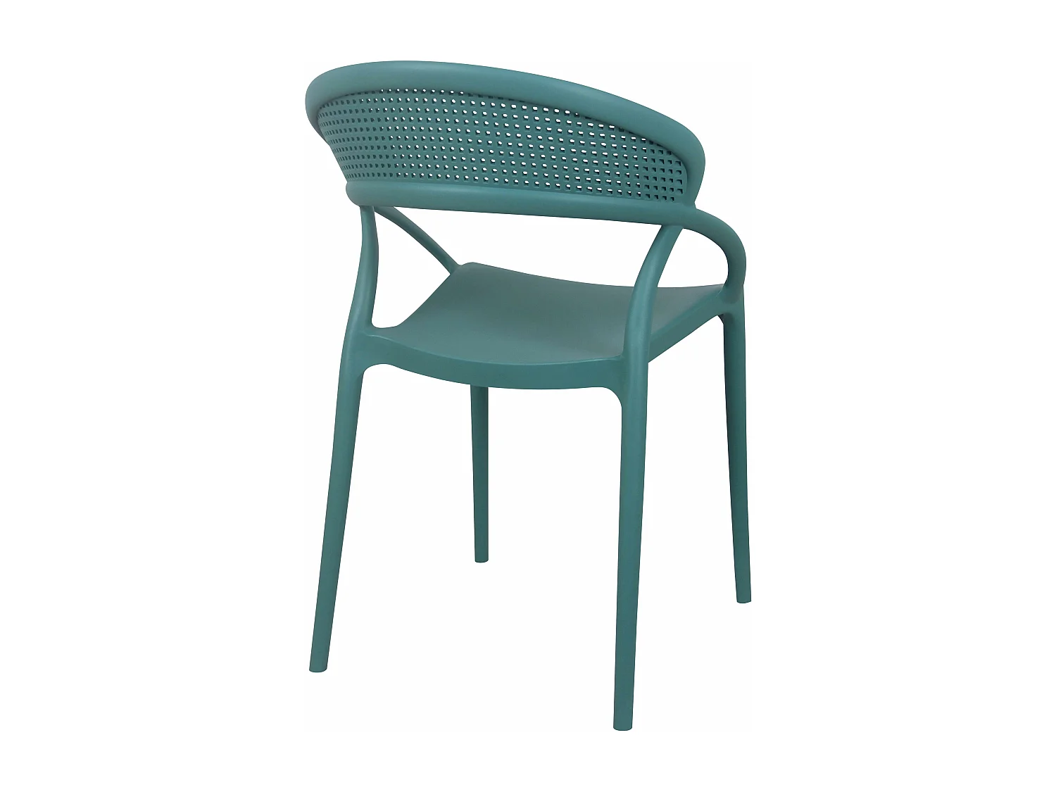 Lot de 4 chaises de terrasse vert foncé