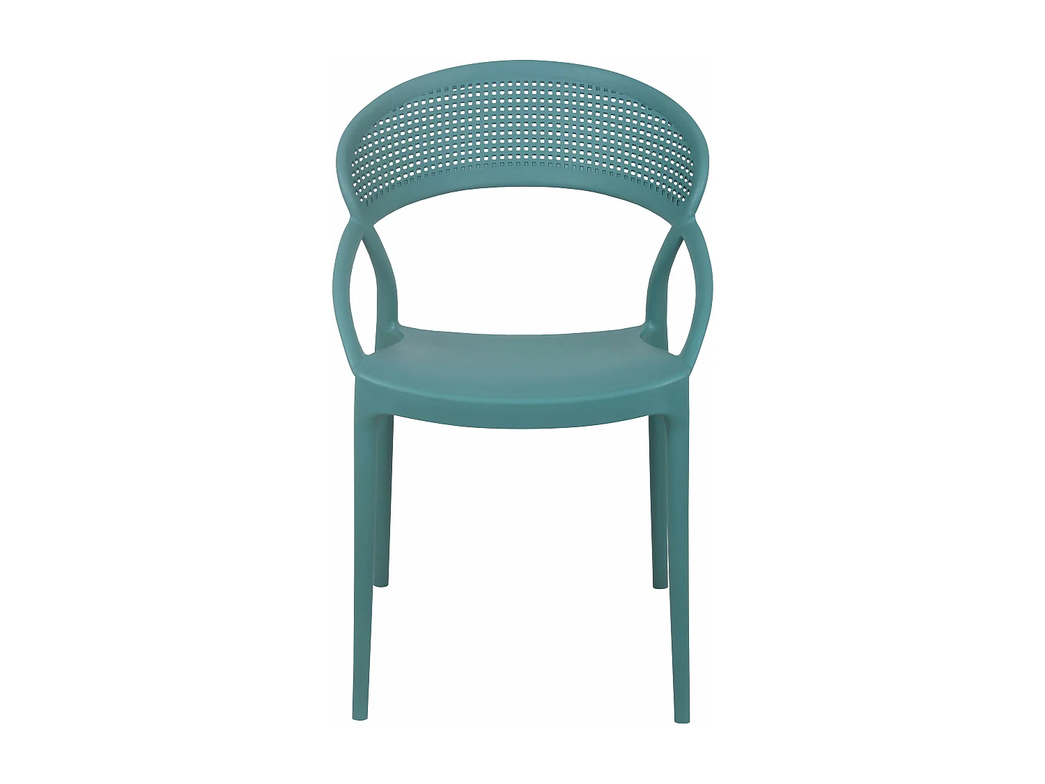 Lot de 4 chaises de terrasse vert foncé
