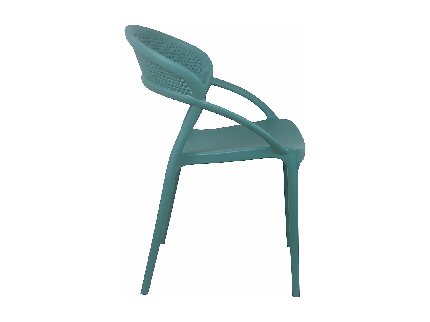 Lot de 4 chaises de terrasse vert foncé