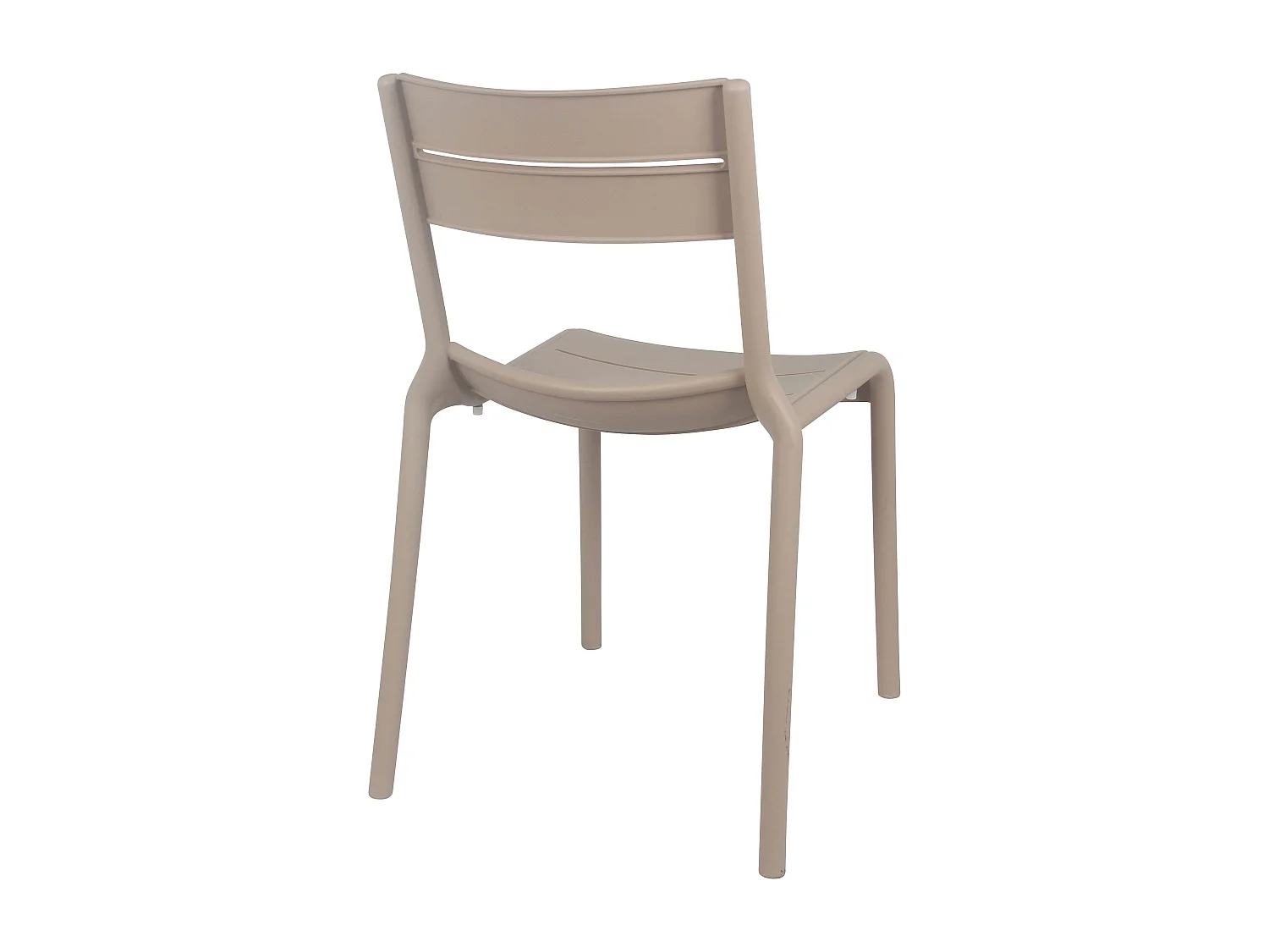 Lot de 4 chaises de terrasse en plastique beige