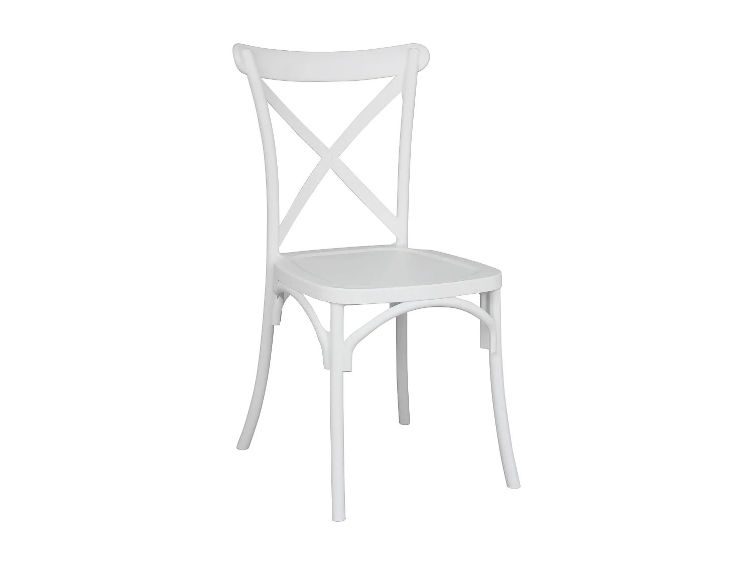 Chaise de terrasse empilable en plastique blanc