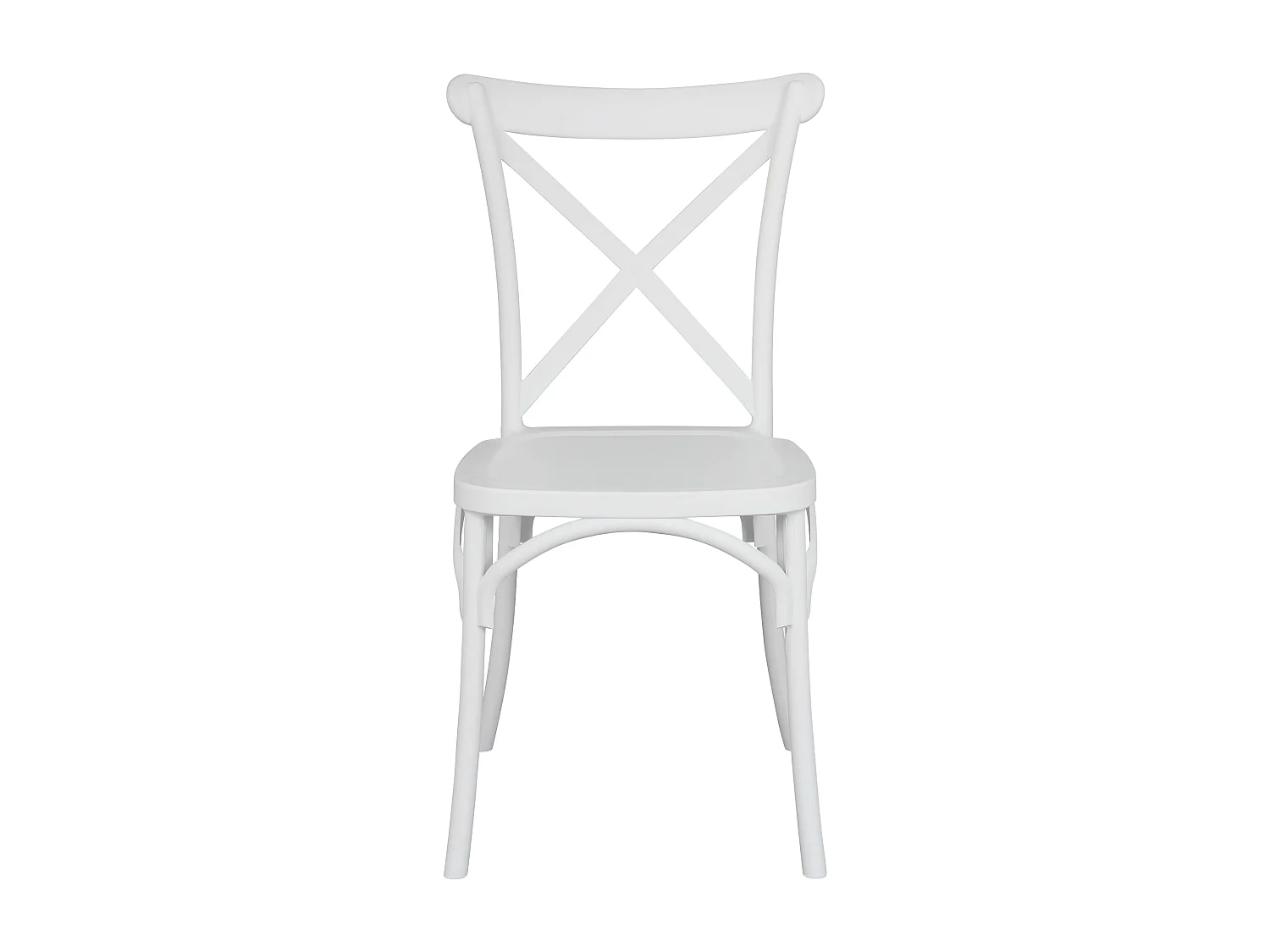Chaise de terrasse empilable en plastique blanc